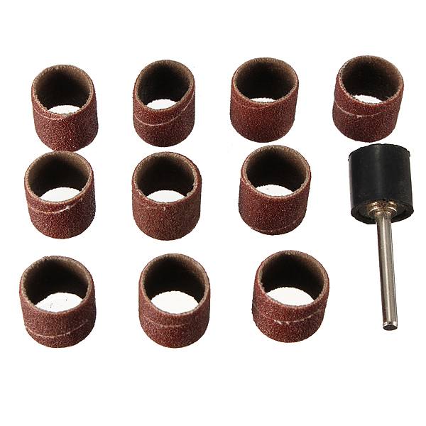 10pcs DREMEL 60 Grit Sanding Bands with 1pc Sanding Drum Mandrel - photo 4