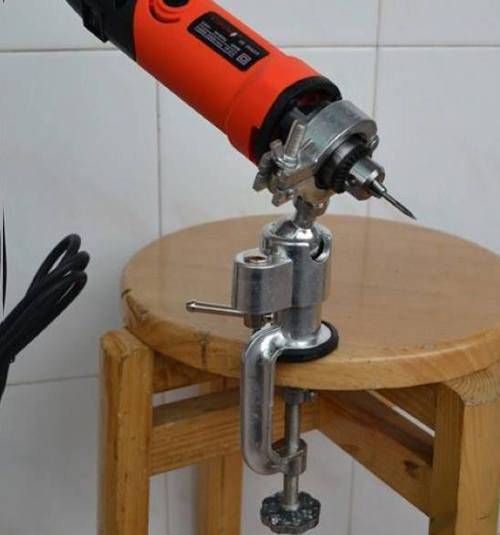 Universal Mini Clamp On Bench Vise Grinder Holder Electric Drill Stand - photo 3
