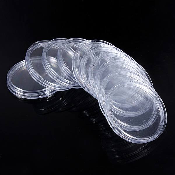 10pcs 18mm to 50mm Boxed Lighthouse Coin Capsules Coin Display Cases - photo 2