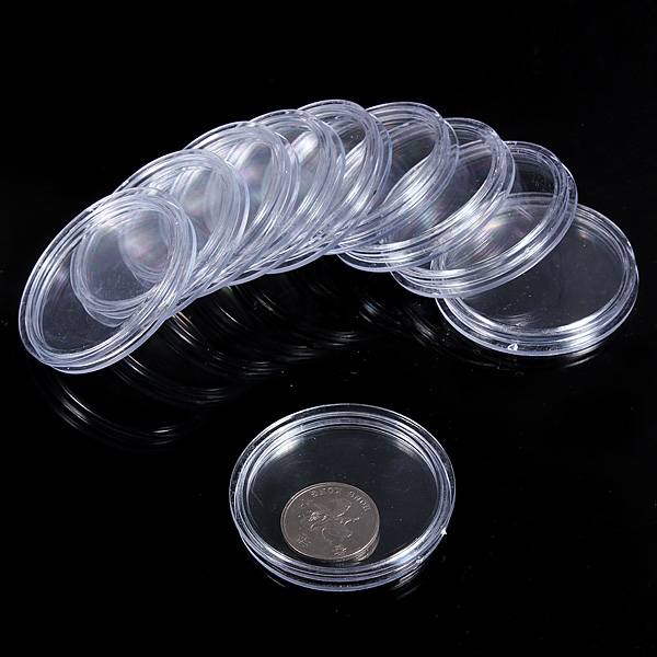 10pcs 18mm to 50mm Boxed Lighthouse Coin Capsules Coin Display Cases - photo 4