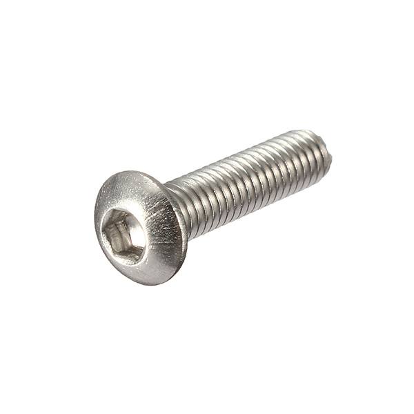 100Pcs M3 Bolts Stainless Steel Screws Button Head Socket Cap 10 Size - photo 4