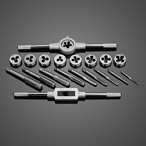 20pcs  M3-M12 Screw Thread Metric Plugs Taps Tap wrench Die Wrench Set - photo 2