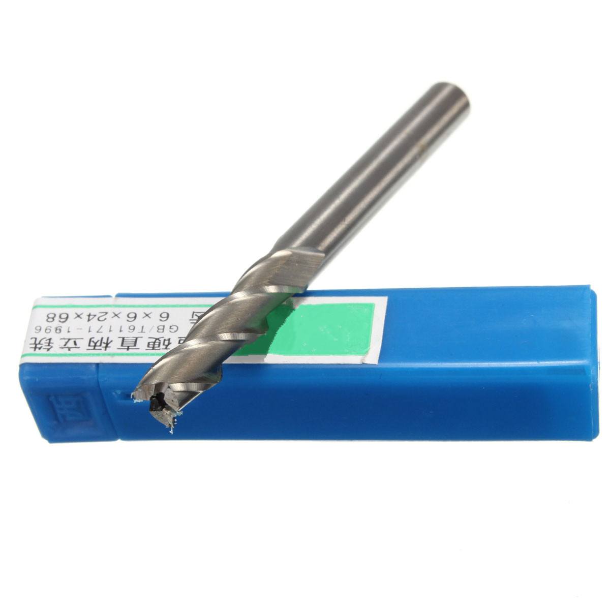 6mm x 6mm 3 Flute HSS  Aluminium End Mill Cutter Extended CNC Bit Milling Cutter - photo 5
