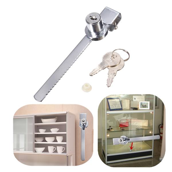 Drawer Cabinet Display Showcase Sliding Glass Push Door Keyed Lock With 2 Keys - photo 5