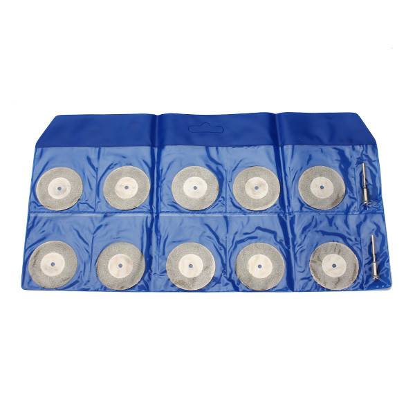 10pcs 40mm Diamond Grinding Wheel Cutting Disc with 2 Mandrels for Dremel Rotary Tool - photo 6