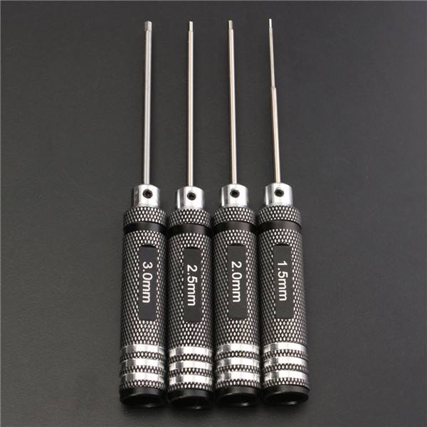 Drillpro 4pcs Hex Screwdriver Tool Kit 1.5/2.0/2.5/3.0mm Black Repair Tool Set - photo 8