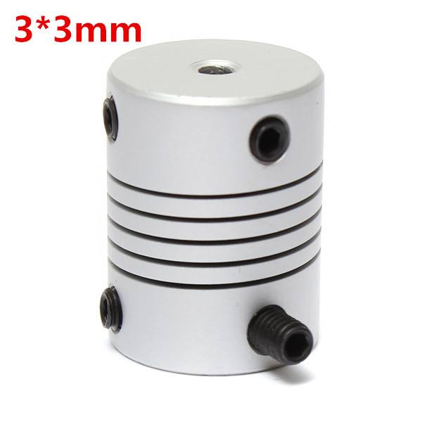 3mm x 3mm Aluminum Flexible Shaft Coupling OD19mm x L25mm CNC Stepper Motor Coupler Connector - photo 1