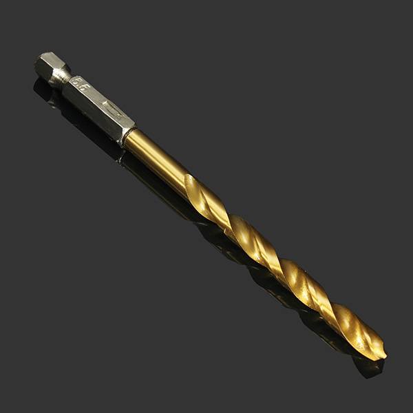 Drillpro DB-T2 13pcs 1.5-6.5mm HSS Titanium Coated 1/4 Inch Hex Shank Twist Drill Bit Set - photo 8