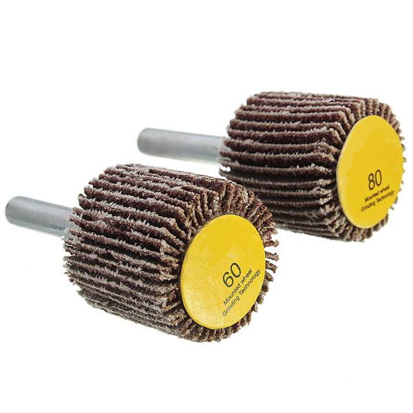 6mm Shank Sandpaper Grinding Wheel 60/80 Grit Dremel Accessory For Rotary Tool - photo 1
