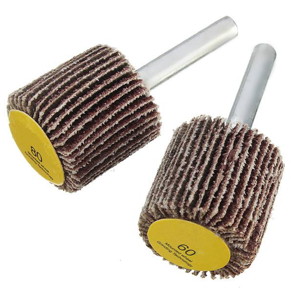 6mm Shank Sandpaper Grinding Wheel 60/80 Grit Dremel Accessory For Rotary Tool - photo 2
