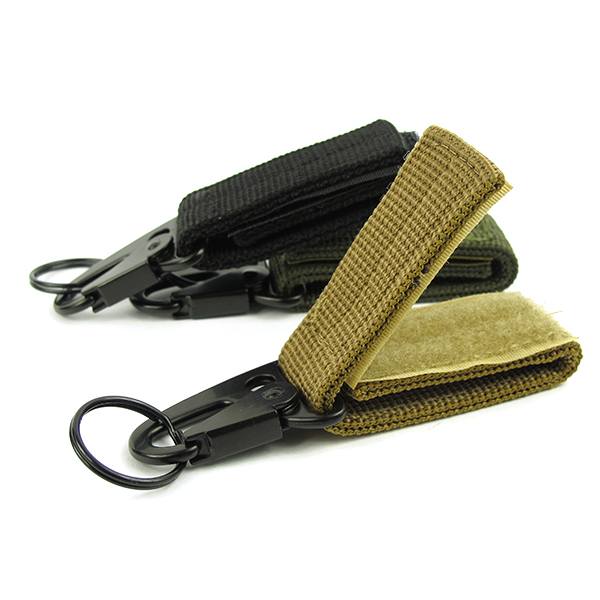 Carabiner Hook Webbing Buckle Nylon Molle Belt Hanging Key Ring Outdoor Tool - photo 5