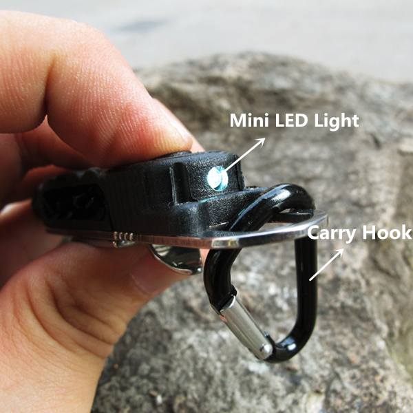 EDC Multifunctional Climbing Carabiner Paracord Buckle Screwdriver Flashlight Wrench Tool - photo 7