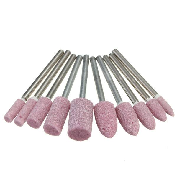 10pcs AbrasivE-mounted Stone Rotary Tool 1/8 Shank For Dremel - photo 1
