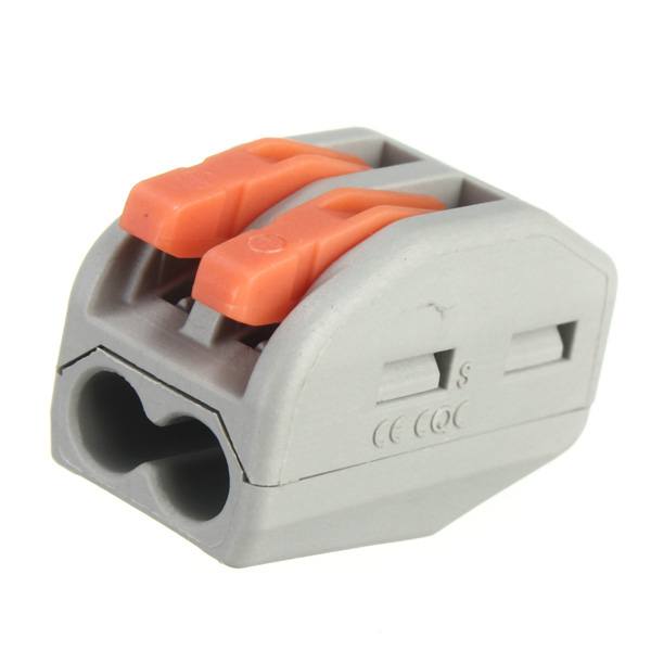 10pcs Spring Lever Push Fit Reuseable Cable 2 Wire Pole Insulating Material - photo 3