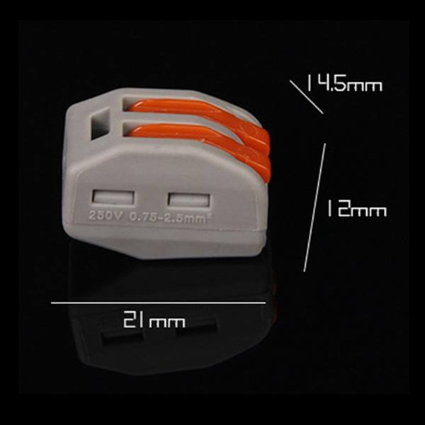 10pcs Spring Lever Push Fit Reuseable Cable 2 Wire Pole Insulating Material - photo 7