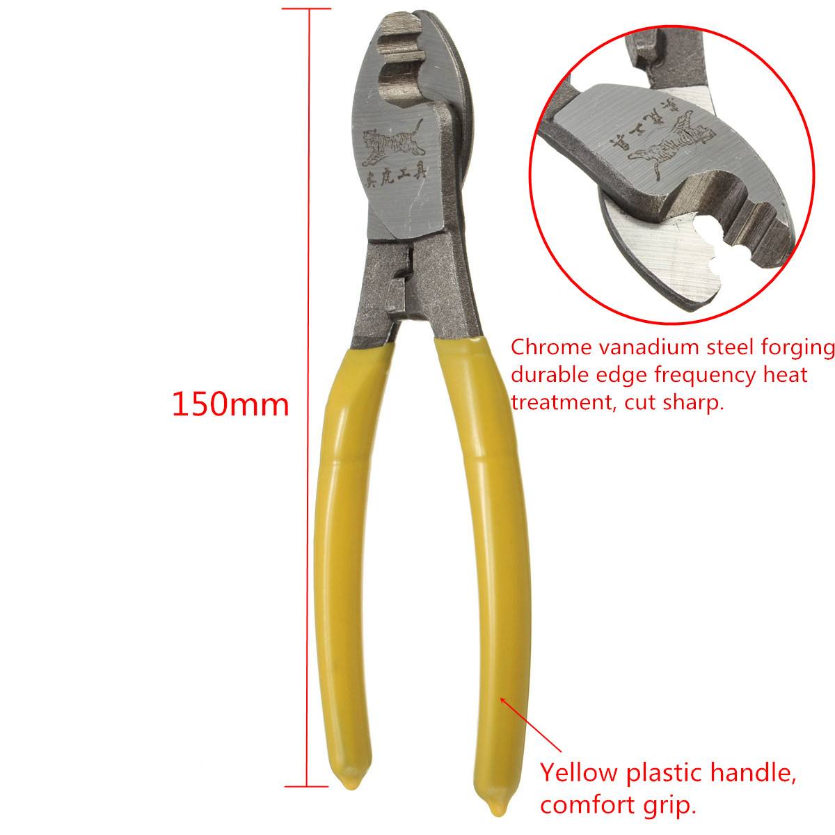 6Inch Cable Cutter Plastic Handle Electric Wire Stripper Cutting Plier Tool Kit - photo 8