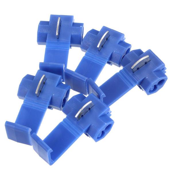50pcs Scotch Lock Quick Splice 18-14 AWG Wire Connector Blue - photo 2