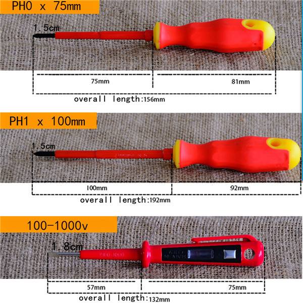 Practical 6 Pcs VDA Electricians Screwdriver Set Electrical Insulated Kit Tools - photo 7