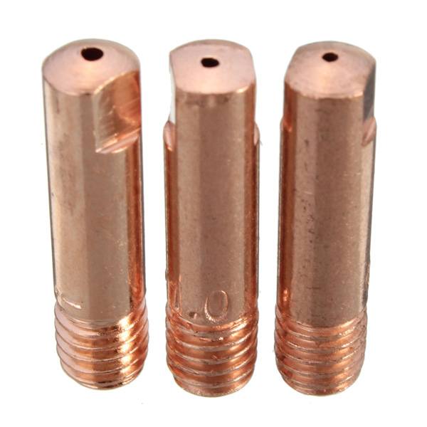 10 Pcs MB-15AK M6 MIG/MAG Welding Torch Contact Tip Gas Nozzle 0.8/1.0/1.2mm - photo 3