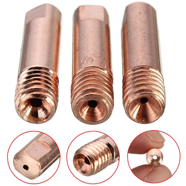 10 Pcs MB-15AK M6 MIG/MAG Welding Torch Contact Tip Gas Nozzle 0.8/1.0/1.2mm - photo 8