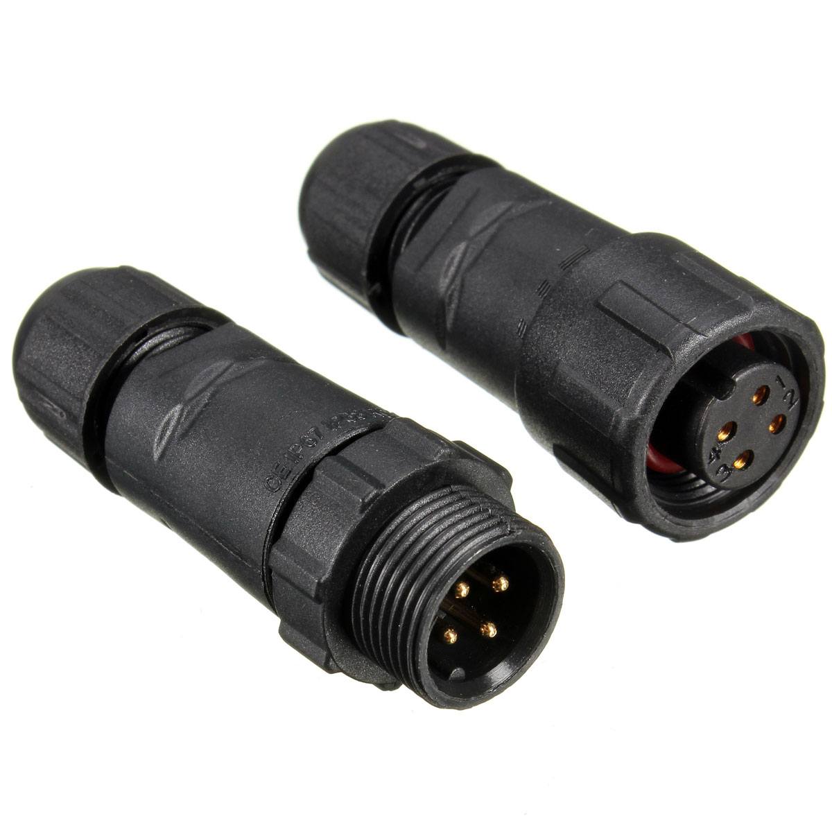 4 Pins Waterproof Electric Plug Cable Wire Connector Socket - photo 6