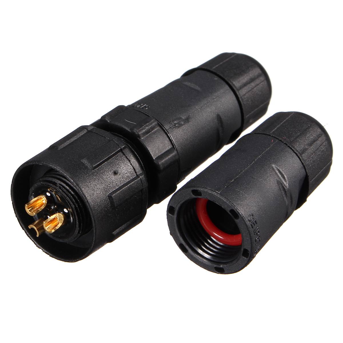 3 Pins 3P Waterproof Electric Plug Cable Wire Connector Socket - photo 4