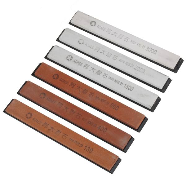 6Pcs 180# 400# 800# 1500# 2000# 3000# Oil Stone Edge Sharpener Stone - photo 2