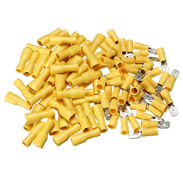 100pcs Male & Female Insulated Spade Crimp Terminal Wire Connector - photo 1