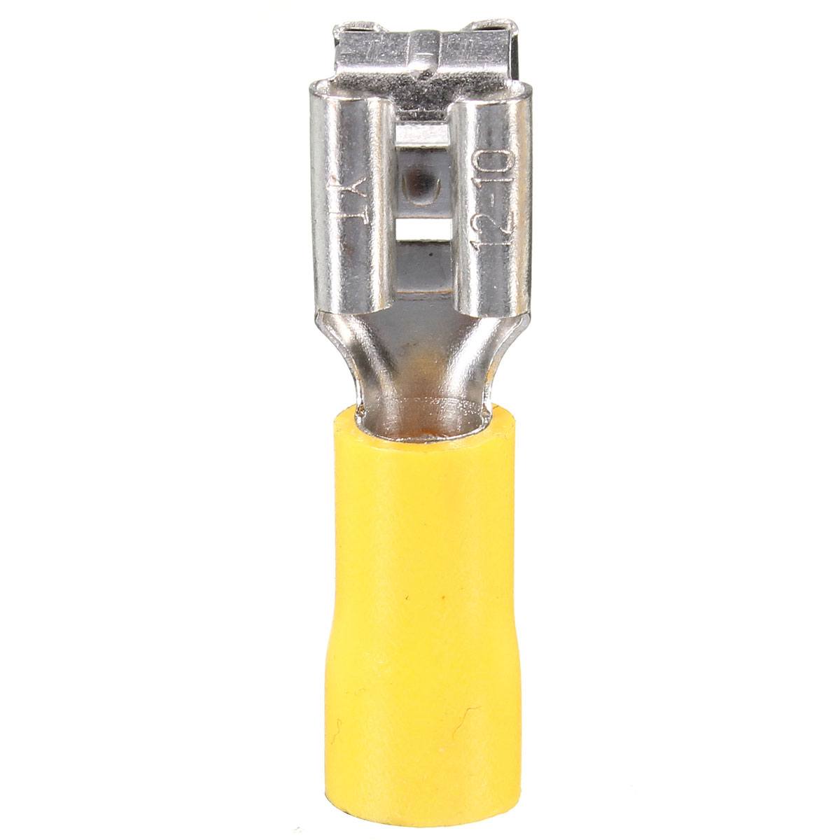 100PCS Back Piggy Back Spade Crimp Connector Terminal 0.5-6.0mm 10-22AWG PVC - photo 8