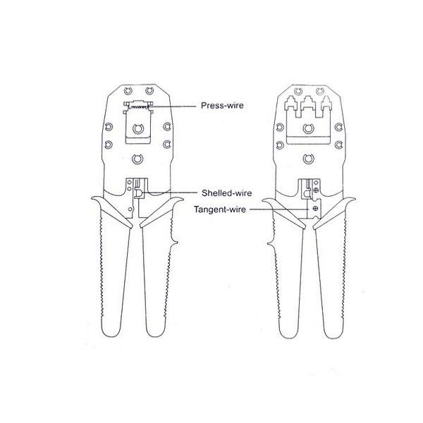 Raitool CP01 RJ45 RJ11 RJ12 Net Cable Pliers Cable Crimper Network Crimping Tools - photo 7