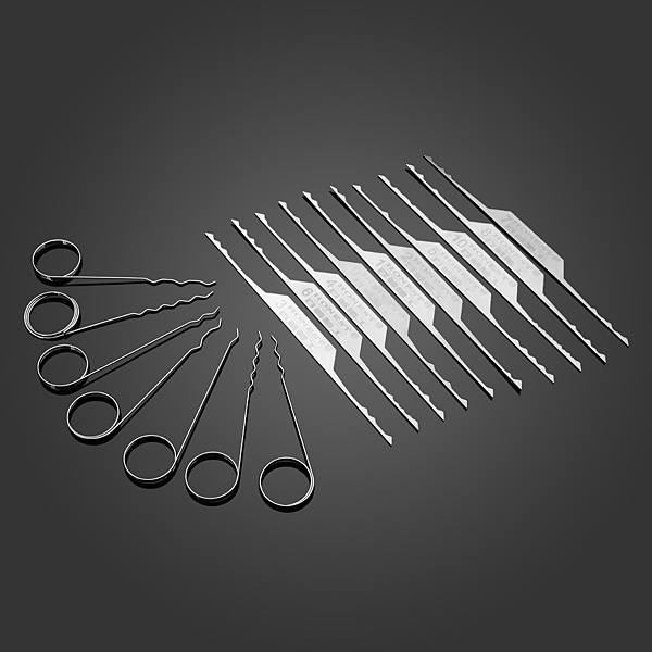 DANIU 17Pcs Wave Brush Hook Picks Locksmith Tools Lock Pick Tools Set - photo 1