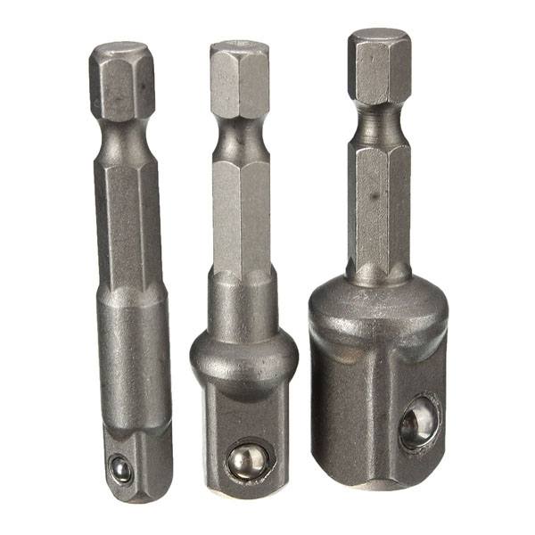 3pc 1/4 Inch Hex Socket Driver Set Wrench Adapter Extension Bar Bit - photo 5