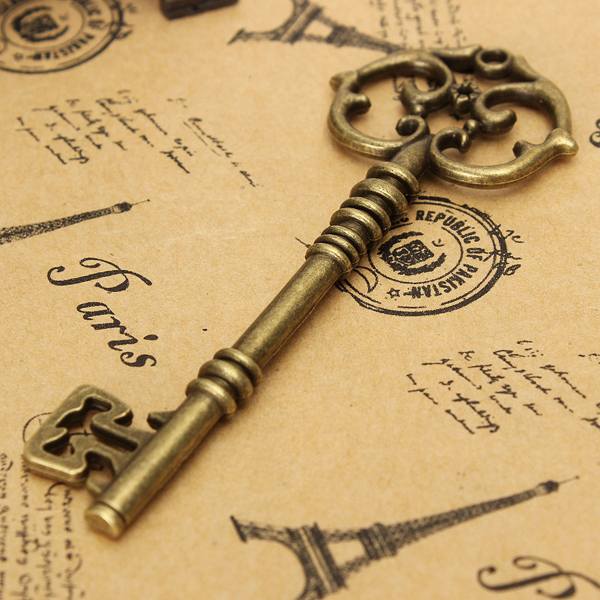 Vintage Punk Style Old Look Key Bow For Jewelry Making DIY - photo 4