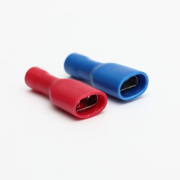 100pcs 6.3mm Fully Insulated Female Spade Connector Crimp Terminal - photo 4