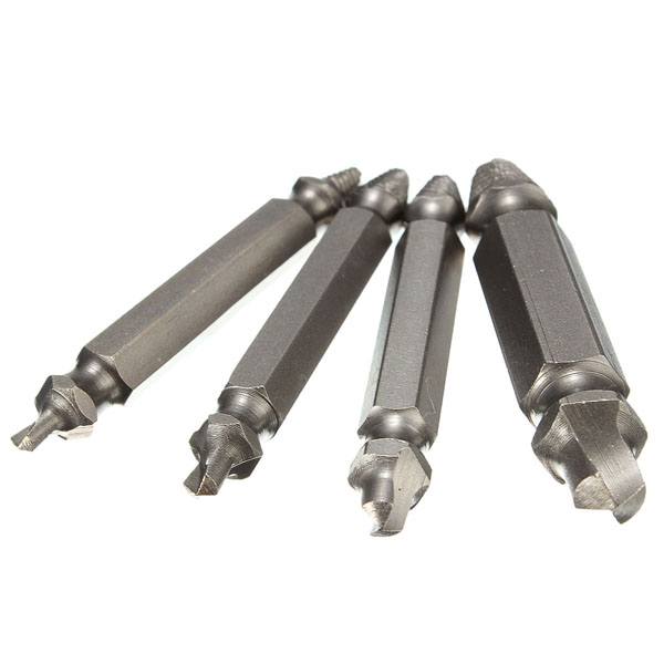 Drillpro 4PCS Double Side Damaged Screw Extractor Out Remover Bolt Stud Tool - photo 3