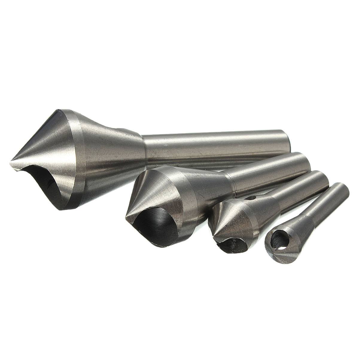 4pcs Countersink Deburring Bits Chamfering Drill Oblique Hole Chamfer - photo 3