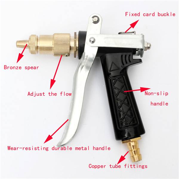 Brass Hose High Pressure Water Gun Sprayer Adapter For Garden Auto Car Washing - photo 5