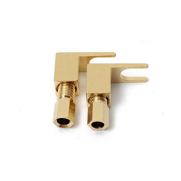 4pcs 20-8AMG Gold Plated Spade Banana Fork Plug For Mcintosh Fisher Eico Adapter - photo 5