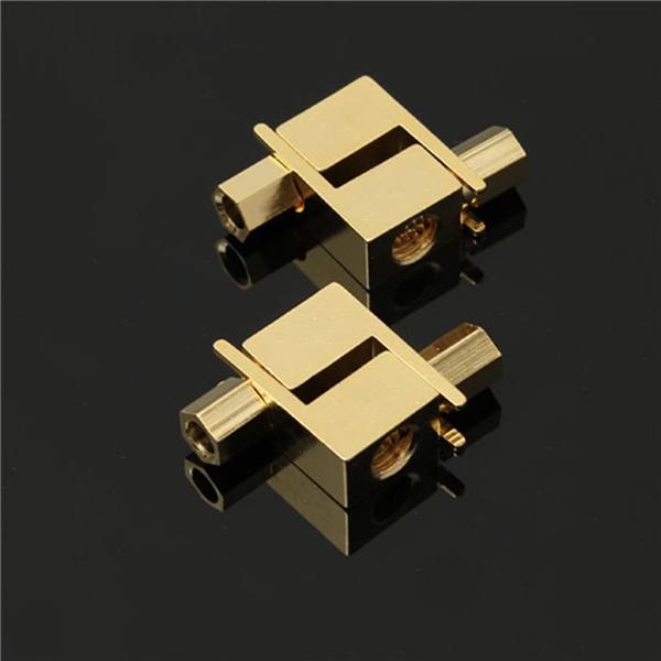 4pcs 20-8AMG Gold Plated Spade Banana Fork Plug For Mcintosh Fisher Eico Adapter - photo 2