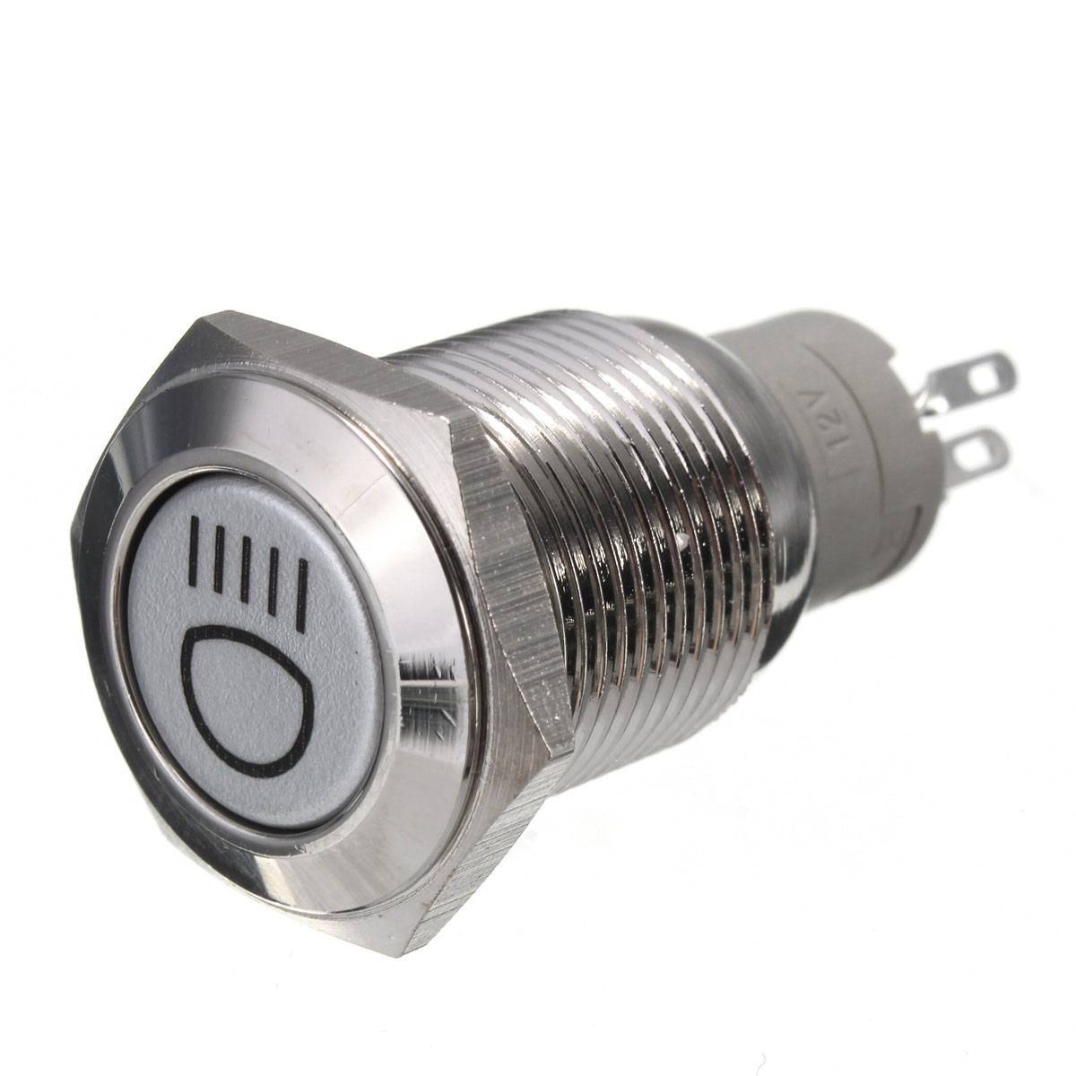 12V 16mm Self Lock Push Button Switch LED Switch For Cars Waterproof Switch - photo 4