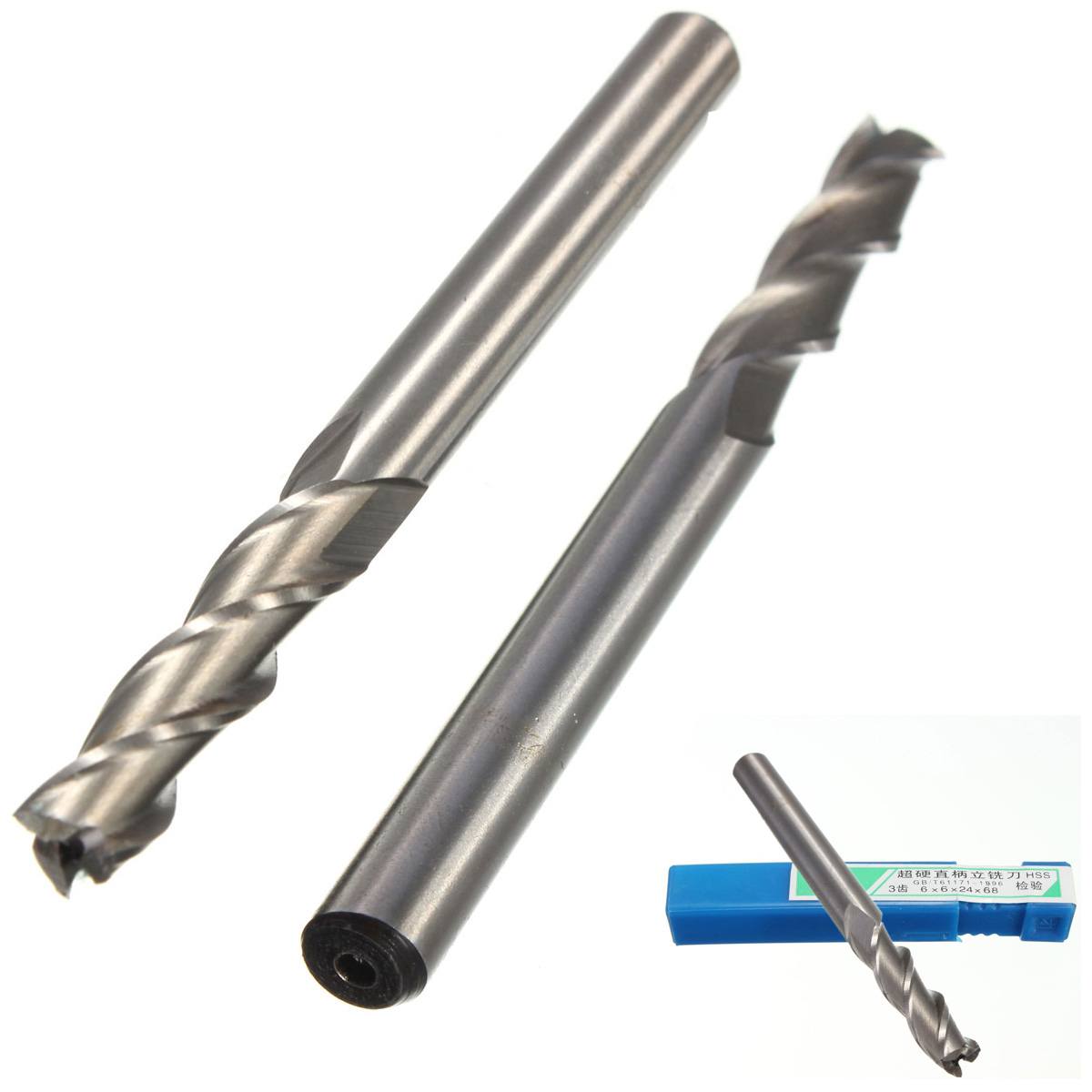 6mm x 6mm 3 Flute HSS  Aluminium End Mill Cutter Extended CNC Bit Milling Cutter - photo 6