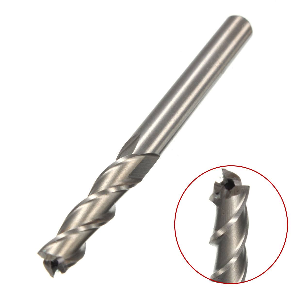 6mm x 6mm 3 Flute HSS  Aluminium End Mill Cutter Extended CNC Bit Milling Cutter - photo 1