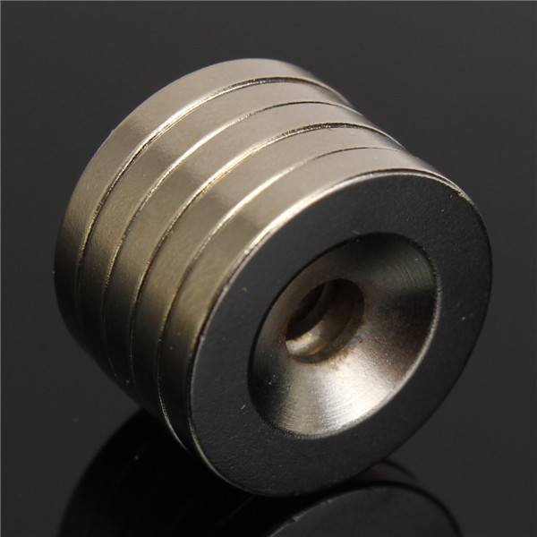 5pcs N50 20x3mm Strong Round Countersunk Ring Magnets 5mm Hole Rare Earth Neodymium Magnet
