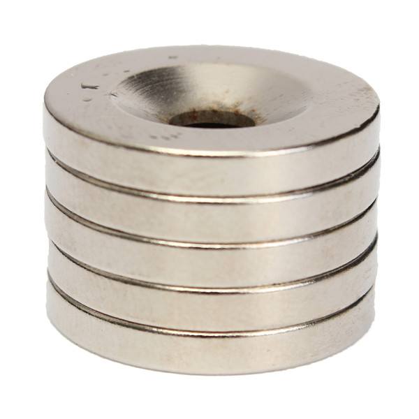 5pcs N50 20x3mm Strong Round Countersunk Ring Magnets 5mm Hole Rare Earth Neodymium Magnet - photo 5