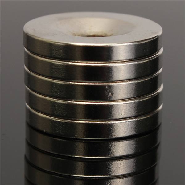 5pcs N50 20x3mm Strong Round Countersunk Ring Magnets 5mm Hole Rare Earth Neodymium Magnet - photo 2