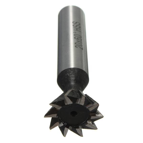 20mm 60 Degree HSS Dovetail Milling Cutter Straight Shank Woodworking Milling Cutter - photo 4