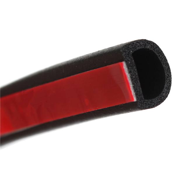 1M Small D Shape Car Truck Motor Door Hollow Rubber Seal Weather Strip 10x7.5mm - photo 5
