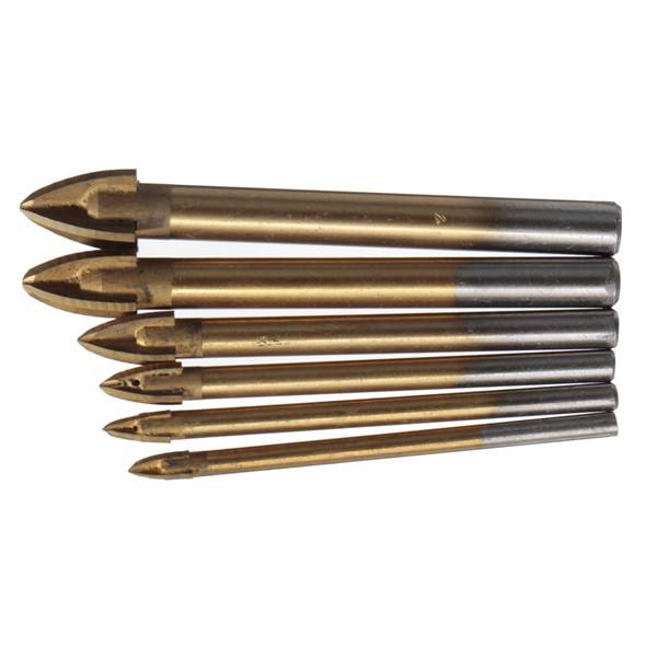 Titanium Carbide Glass Drill Bit Cross Spear Point Head Drill Bit For Wall Ceramic Tile - photo 4