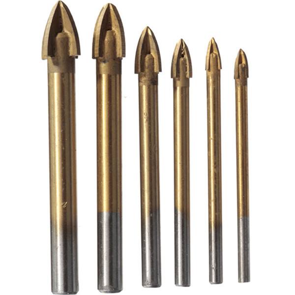 Titanium Carbide Glass Drill Bit Cross Spear Point Head Drill Bit For Wall Ceramic Tile - photo 1