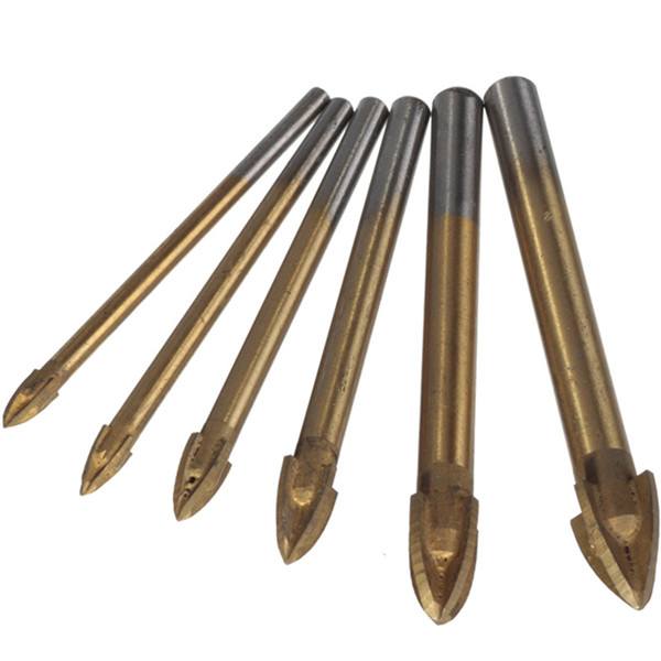 Titanium Carbide Glass Drill Bit Cross Spear Point Head Drill Bit For Wall Ceramic Tile - photo 2